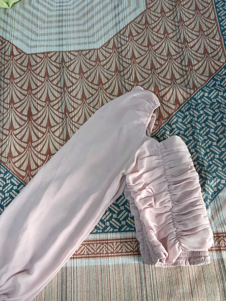 Elegant Pink Long Sleeve Top