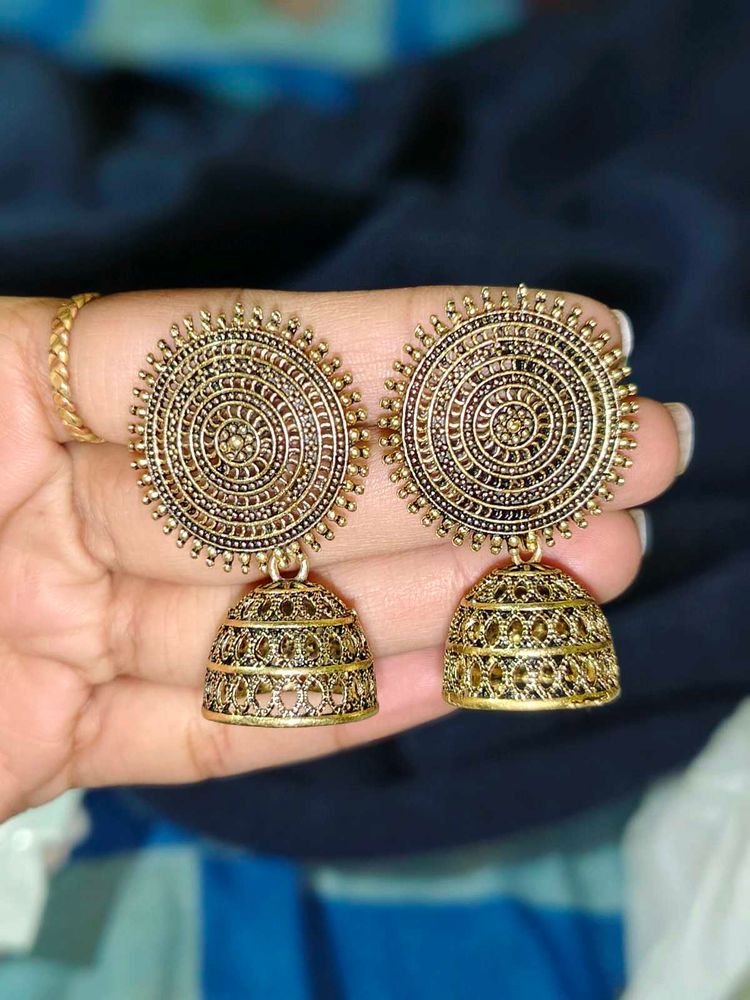 Jhumka Earrings golden