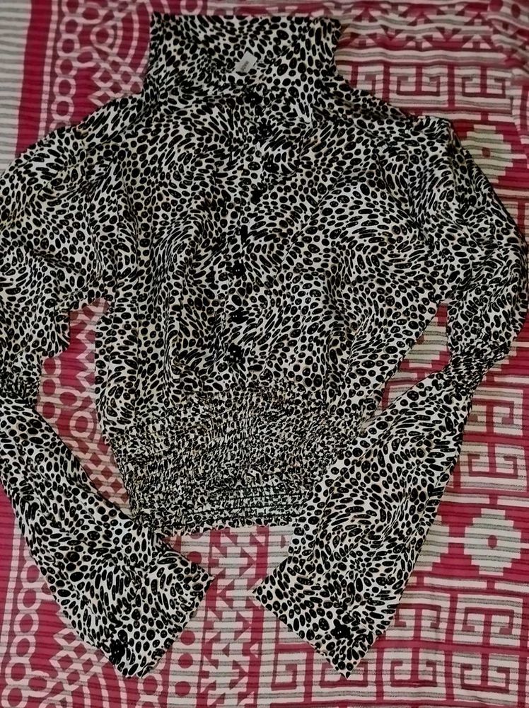 Animal Print Long Sleeve Top