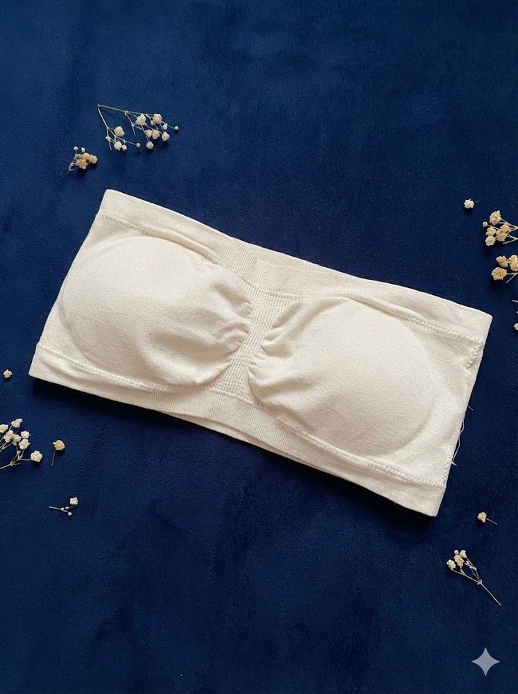 Comfy White Strapless Bra