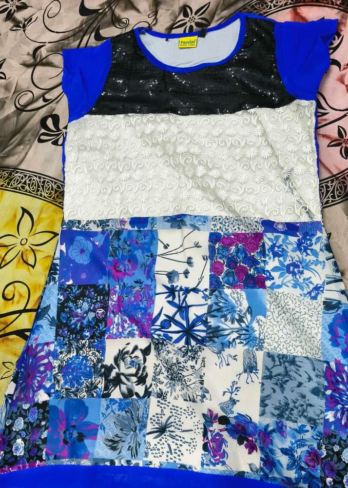 Patchwork Style Casual Dress