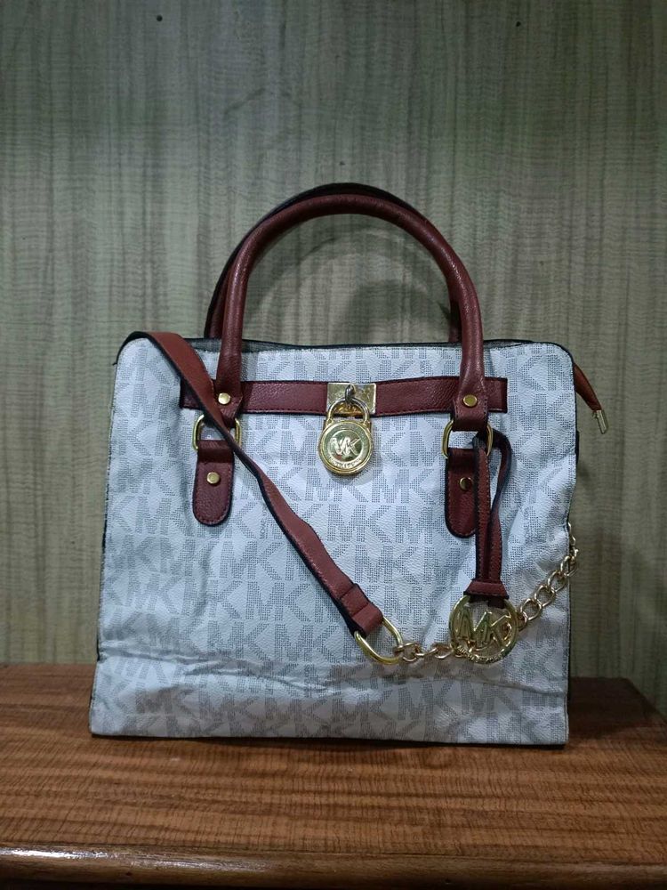 Michael Kors Hamilton MK Logo Satchel Bag