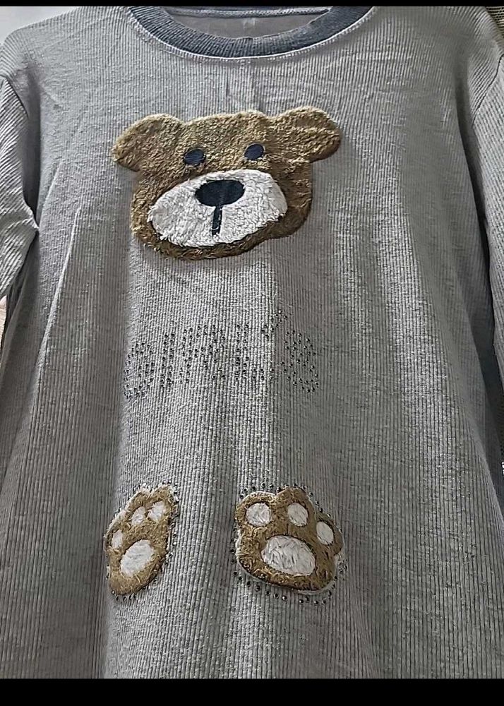 Cute Bear Graphic Top