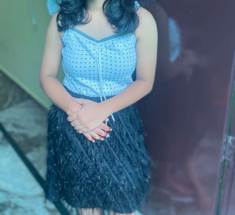 Cute Polka Dot Top &amp; Skirt