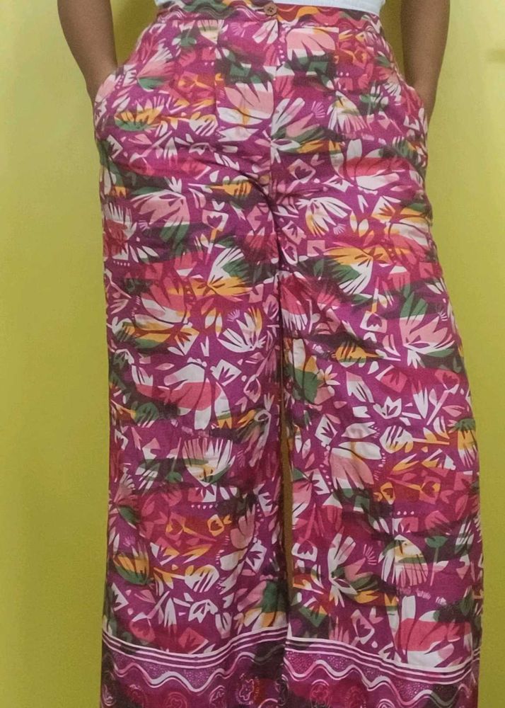 Floral Wide Leg Pants