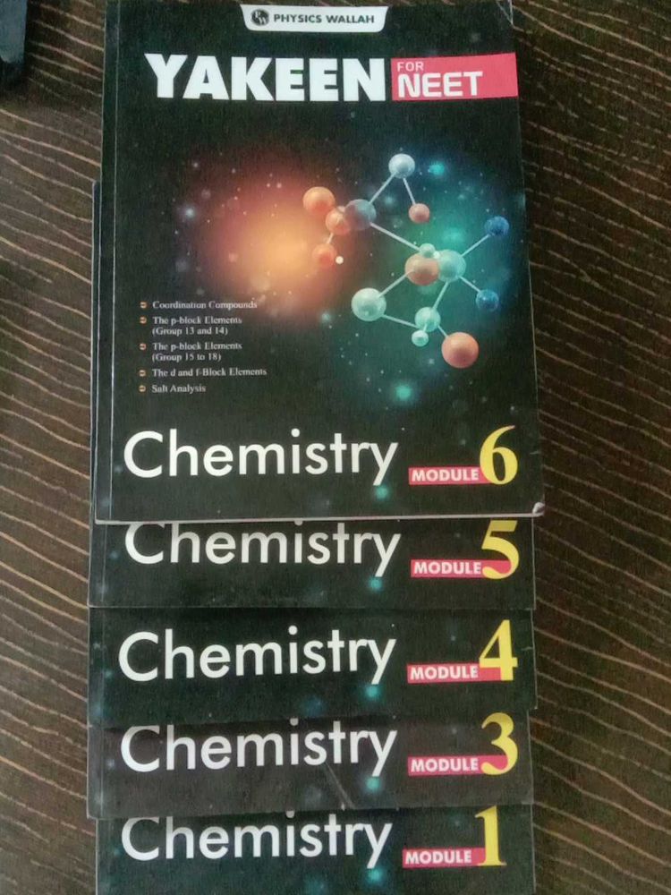 yakeen for neet chemistry module 1,3,4,5 and 6