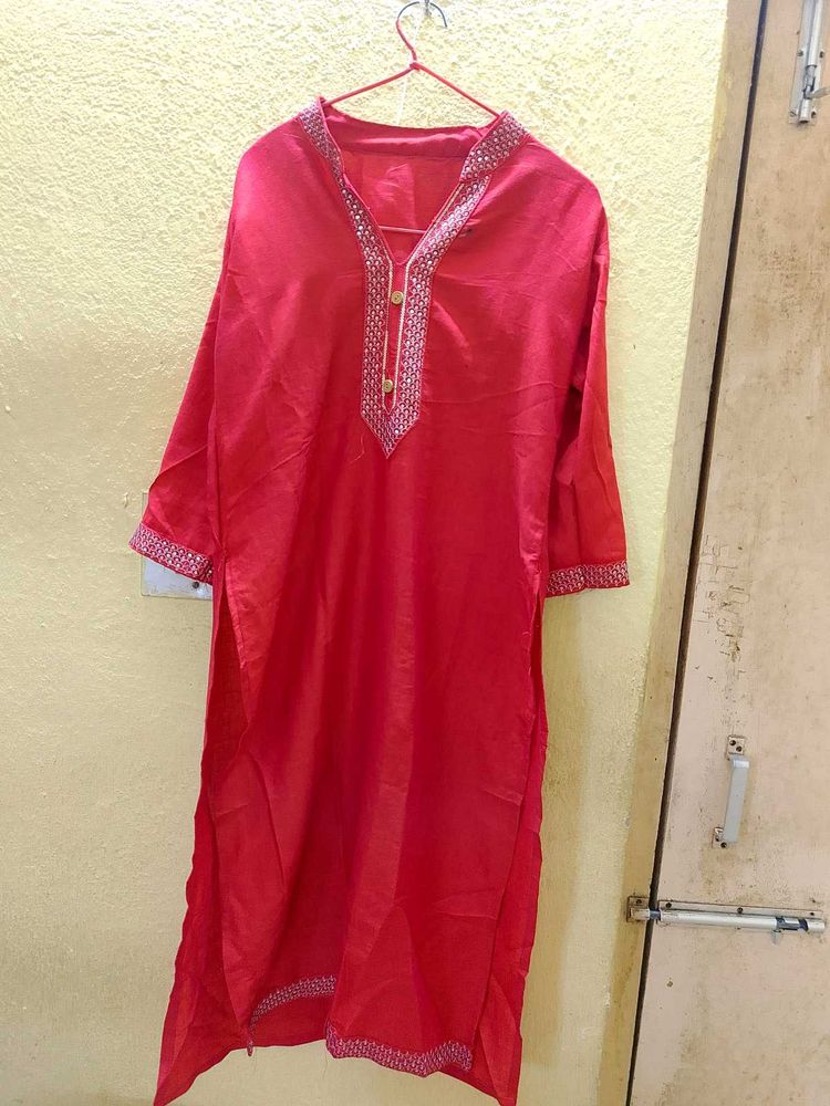 Elegant Red Kurta