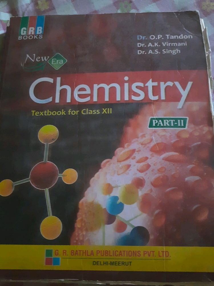Chemistry Book For 12 Class