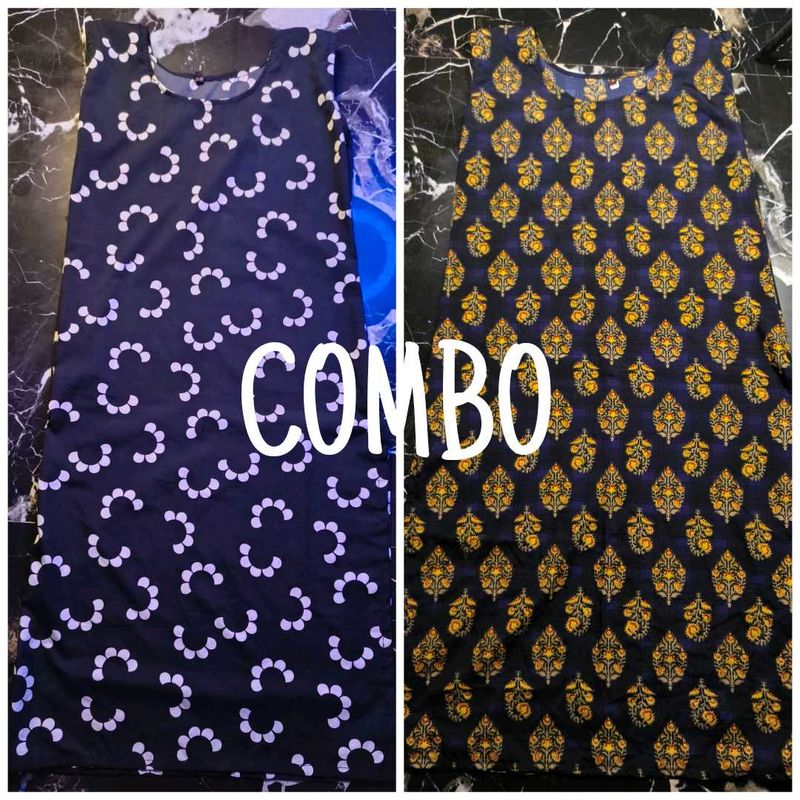Dress Combo: Navy &amp; Gold Kurtis