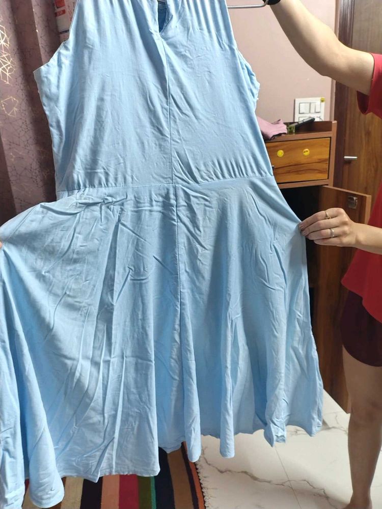 Light Blue Sleeveless Dress