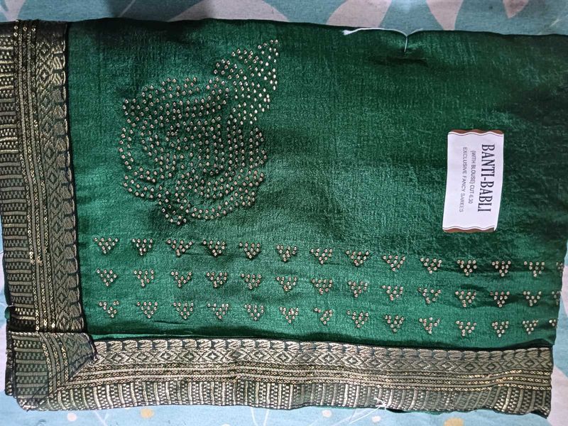 Elegant Green Saree