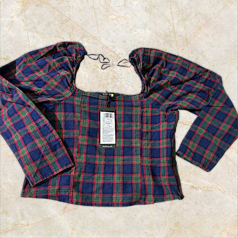 Tokyo Talkies Checked Princess Top