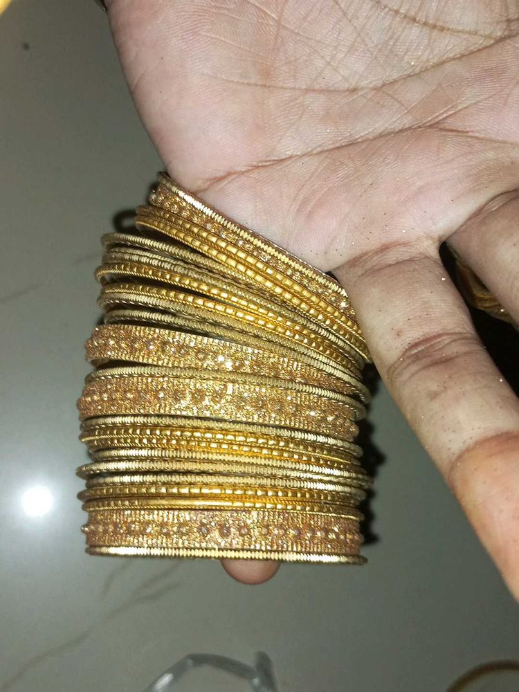 Gold Bangles - Set of Many