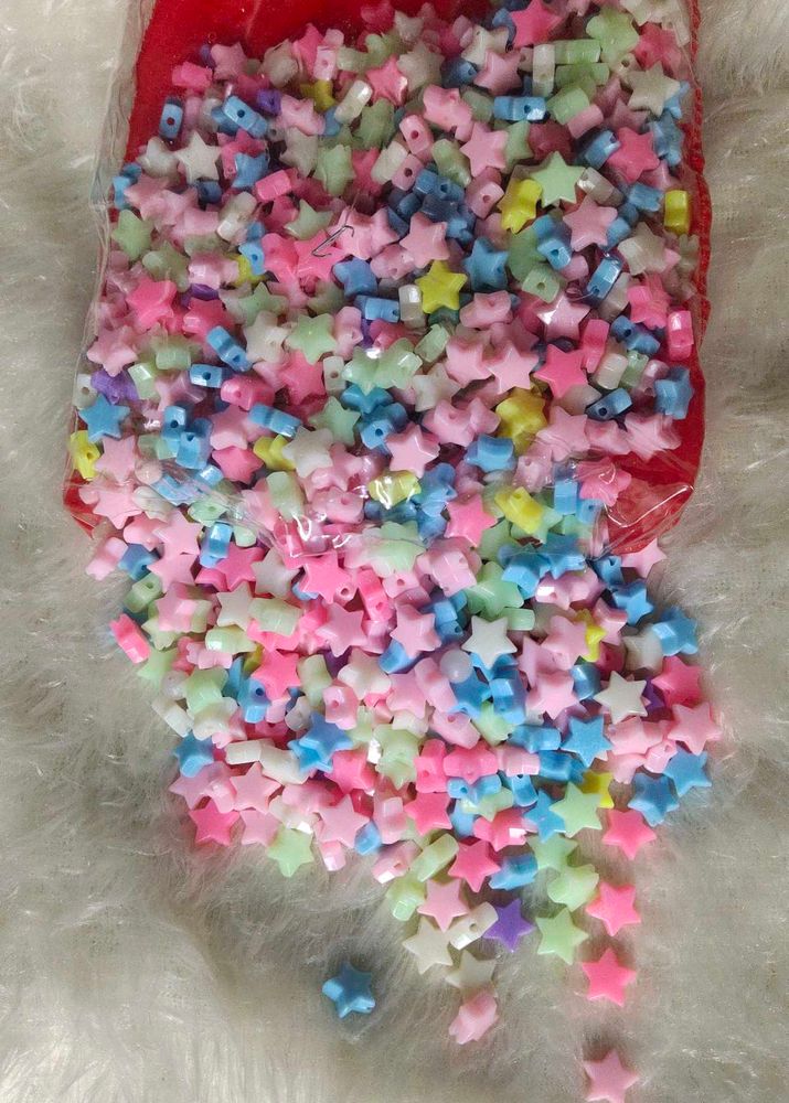 500pcs colourful star beads for jwellery making an