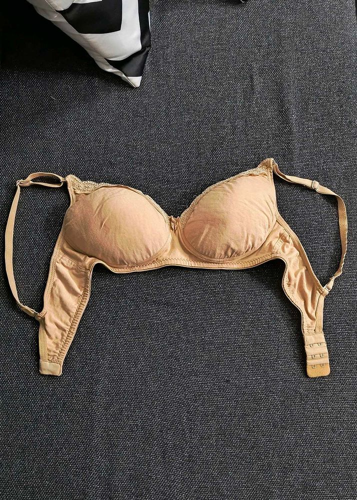 Beige Lightly Padded Bra