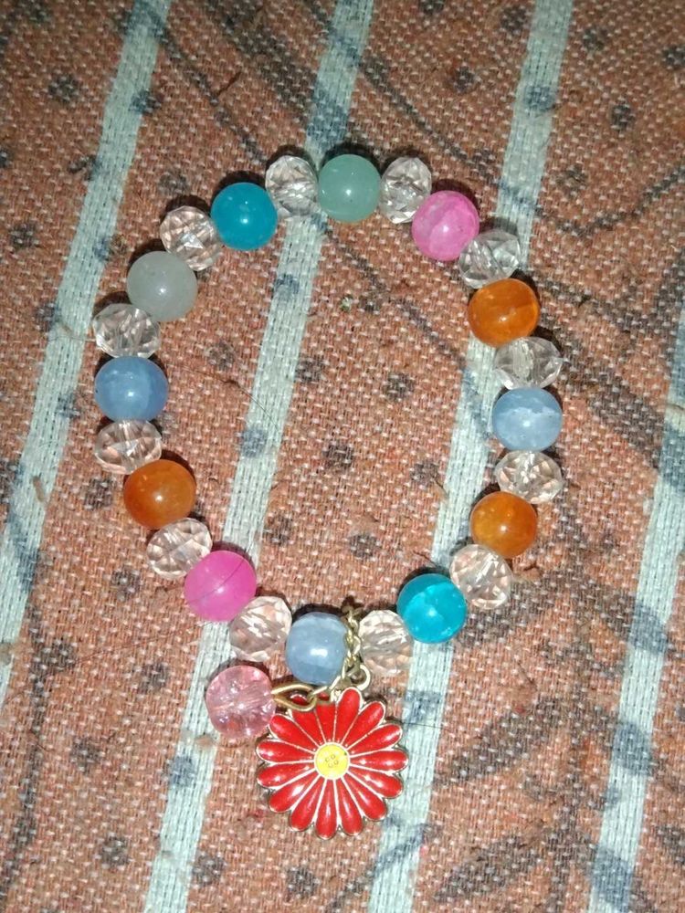 Hand Bracelet With Flower Charming