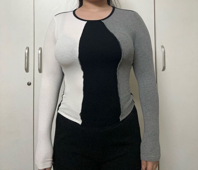 Colorblock Long Sleeve Top