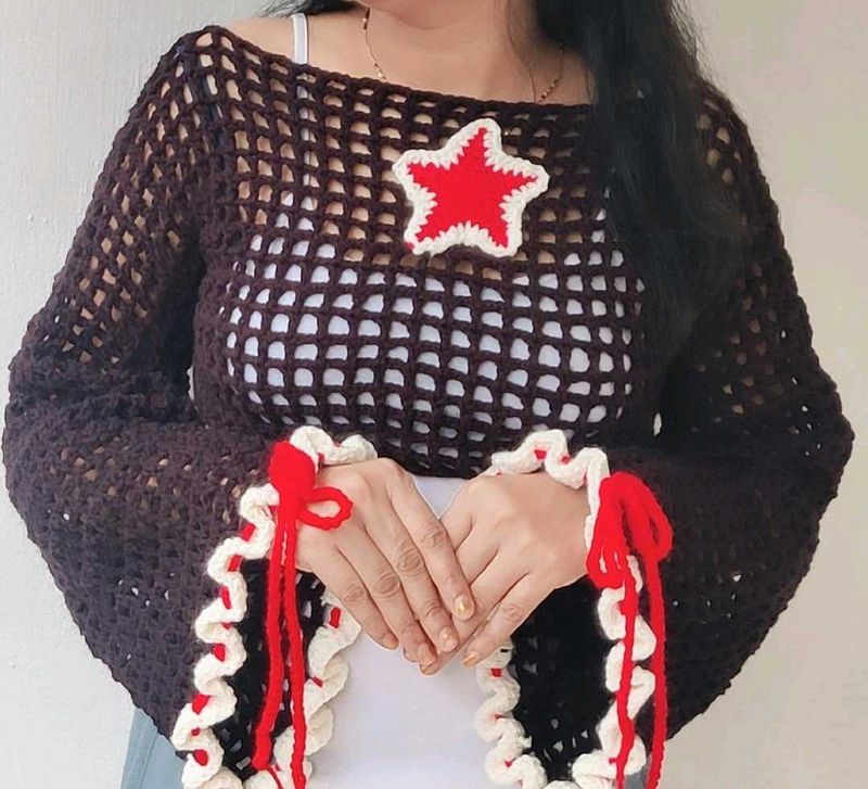 Crochet Black Shrug