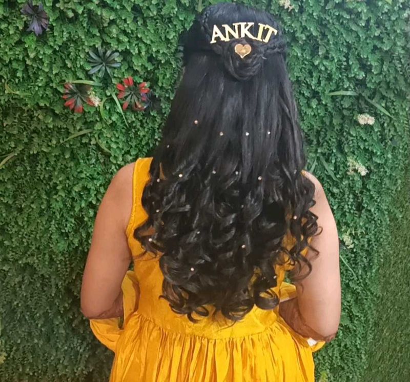 Gold Letter Hair Pins