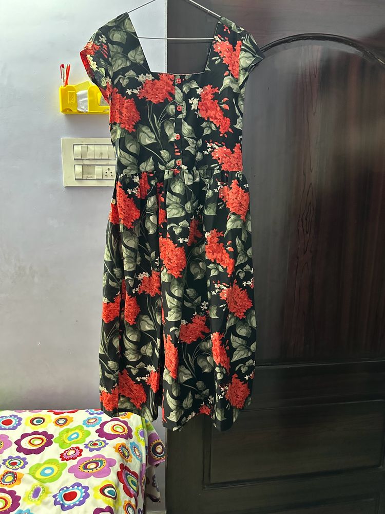 Black A-line Kurta-s