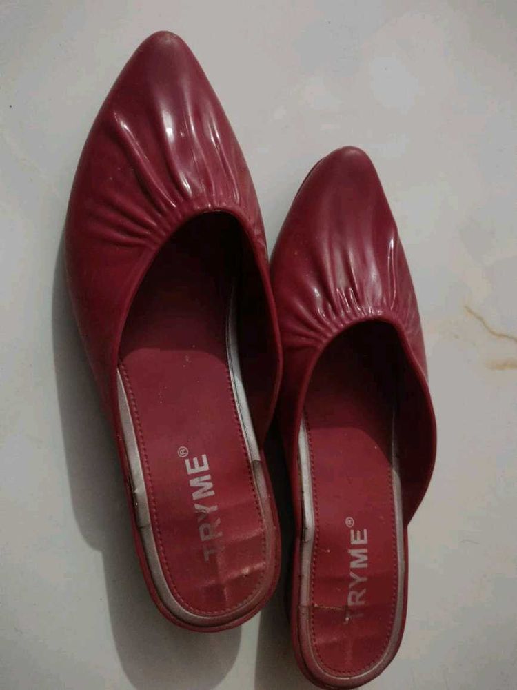 TRYME Red Casual Shoes
