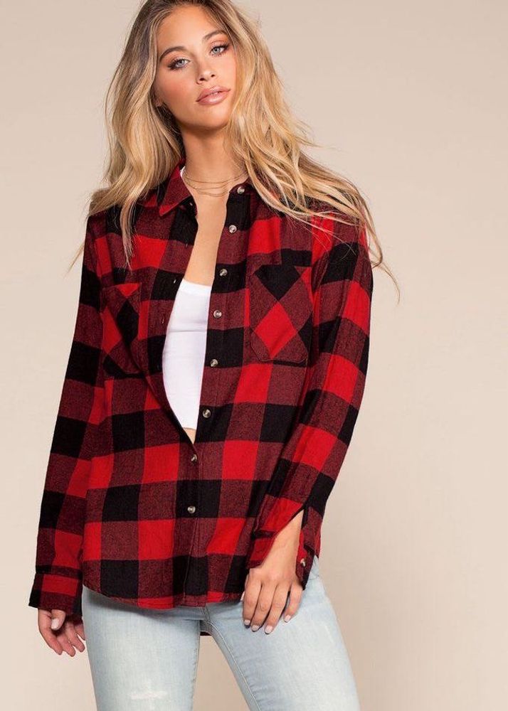 Red &amp; Black  Plaid Shirt