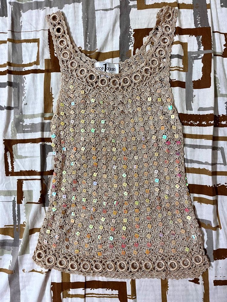 Crochet Sequin Tank Top