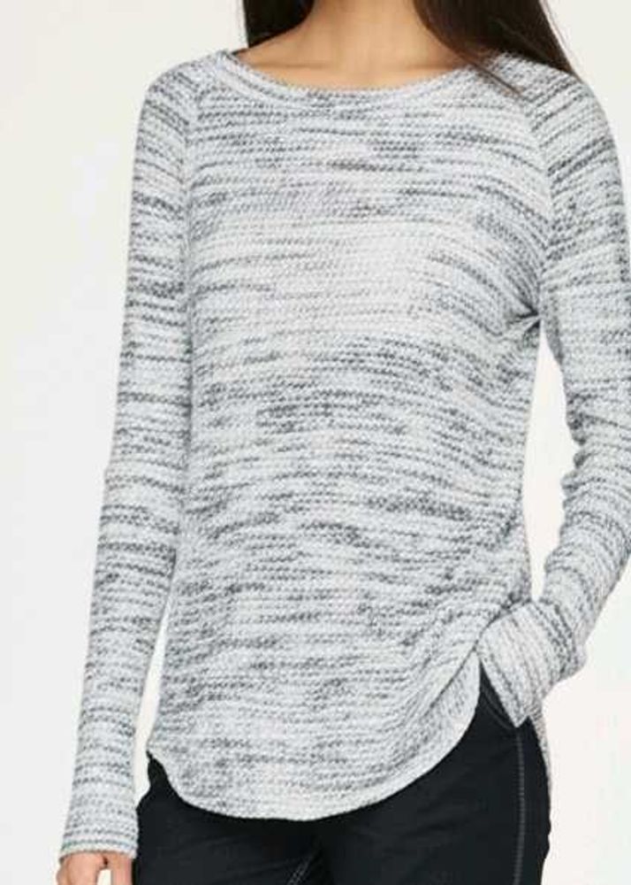 Gray Knit Long Sleeve Top