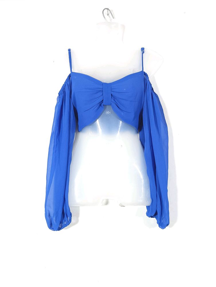 Estonished Puff Sleeve Cropped Top(Women&#39;s)