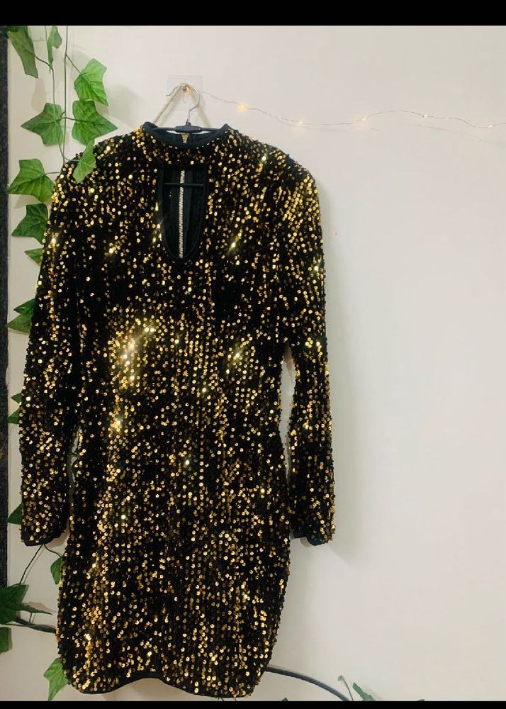 SheIn Full Sleeevs Sequin Dress