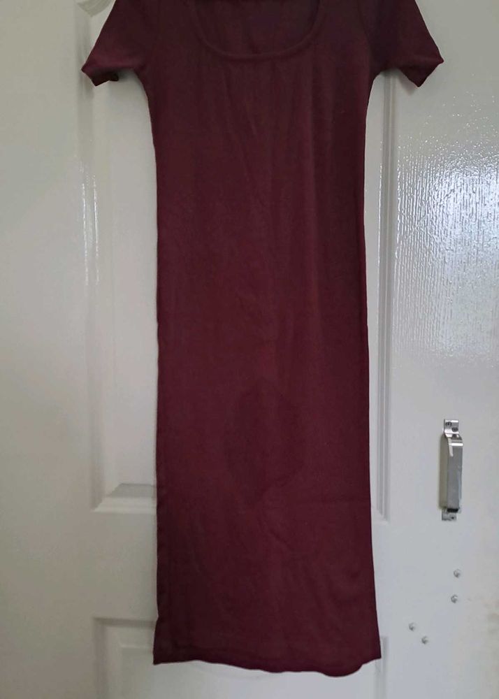 Maroon Bodycon Dress