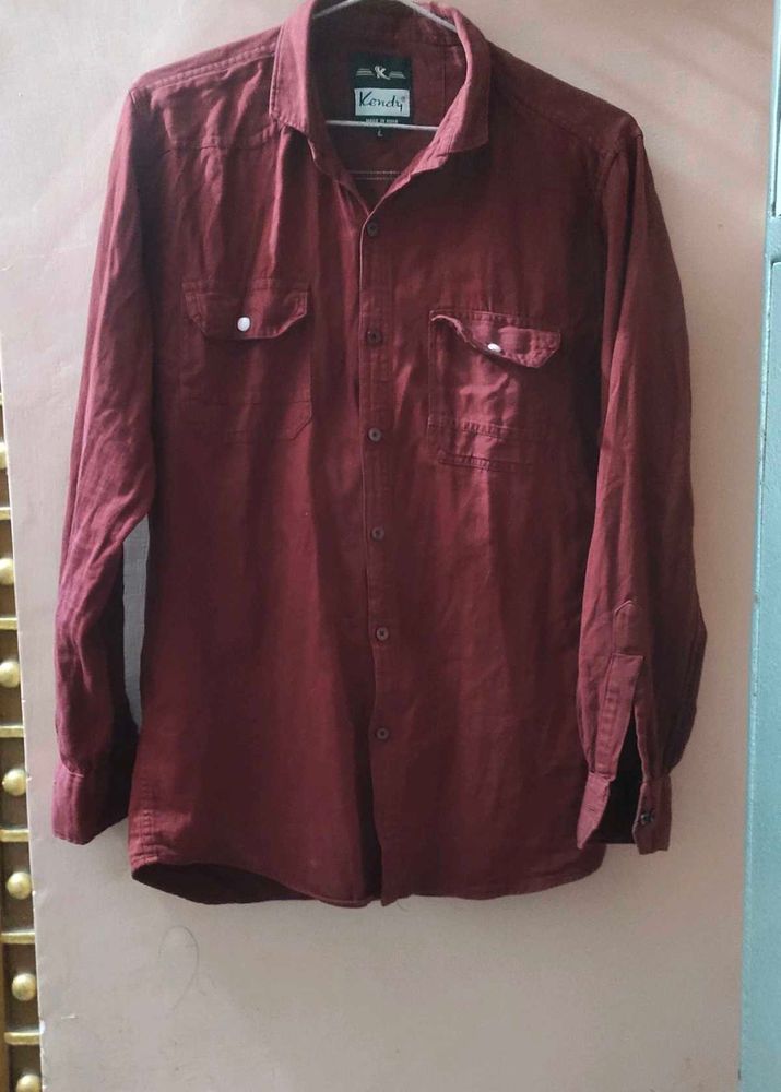 Red Casual Shirt