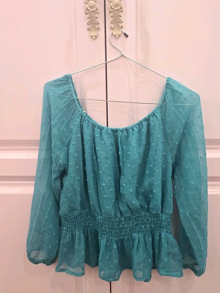 Seagreen Cute Top