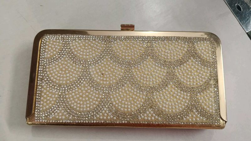 New Elegant Beaded Clutch