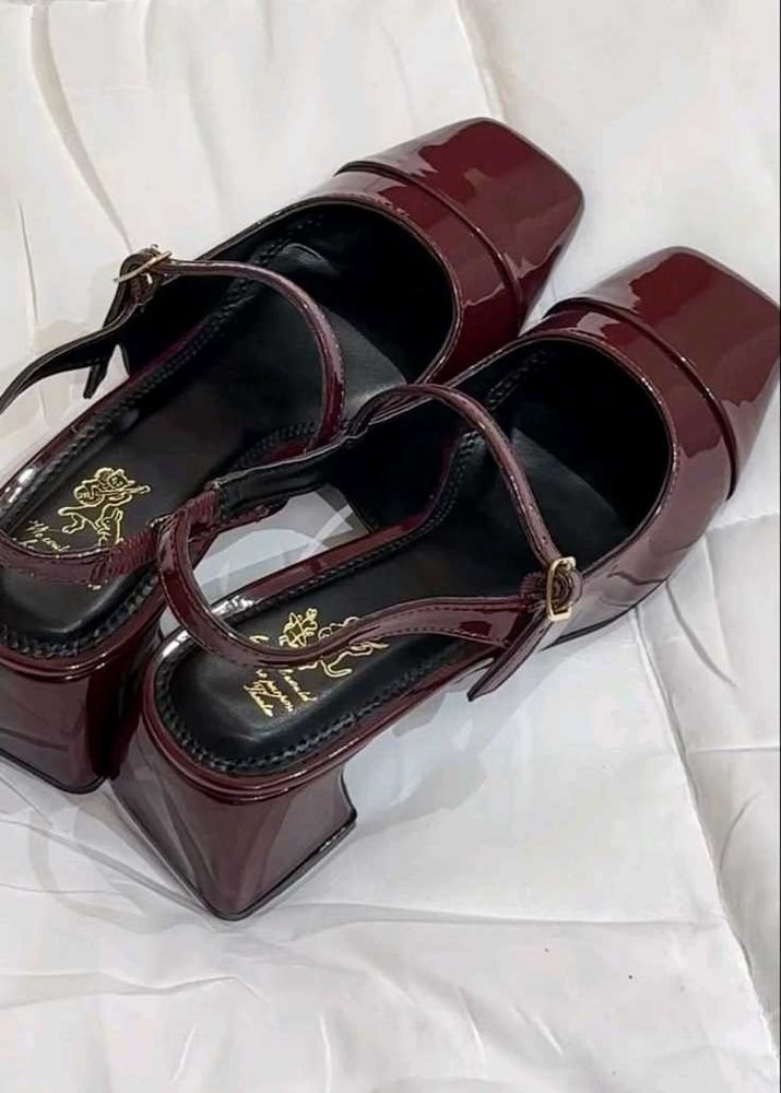 Coffee Brown Patent Leather Mary Janes