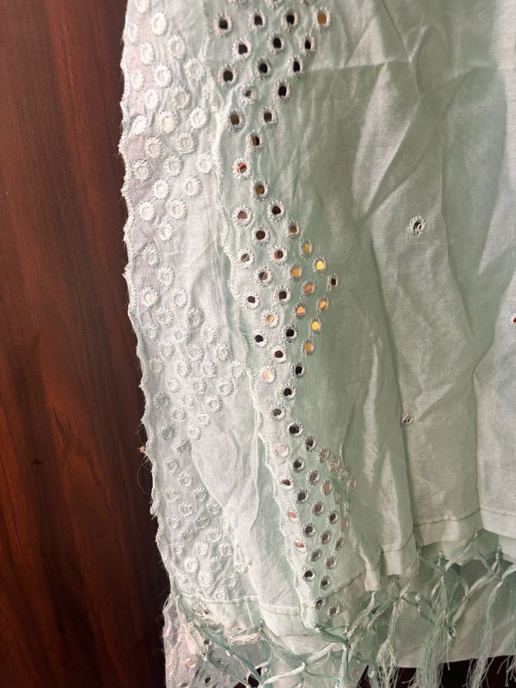 Embroidered Mirror Work Dupatta