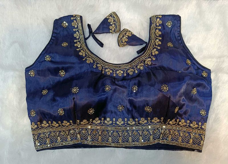 Elegant Navy Blue Blouse