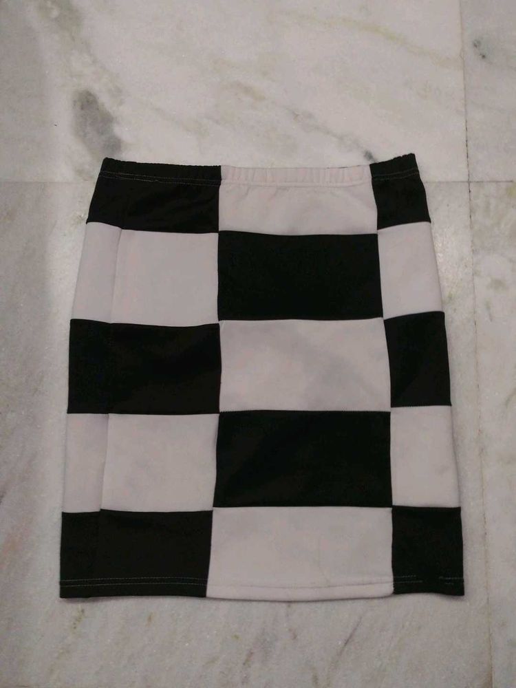 Checkerboard Mini Skirt