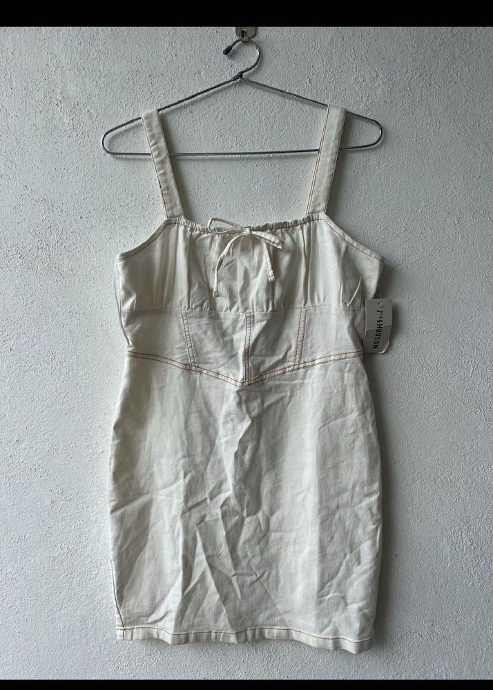 White Denim Dress