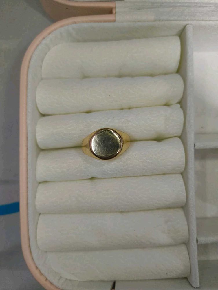 Gold Tone Signet Ring