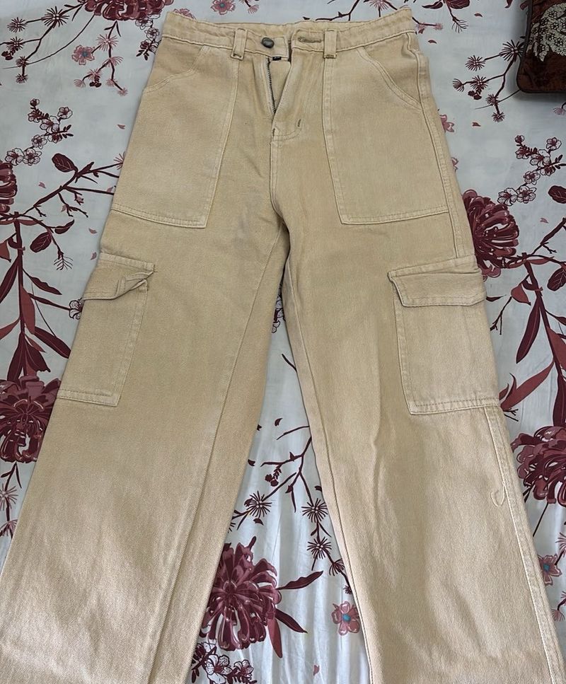 Beige Cargo Pants