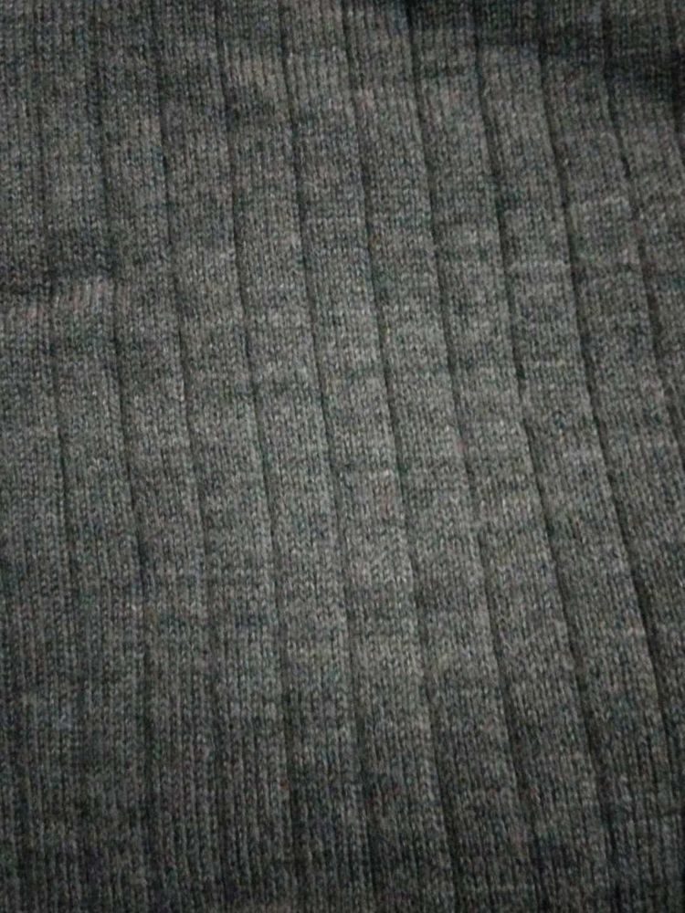 Grey Knit Midi Skirt