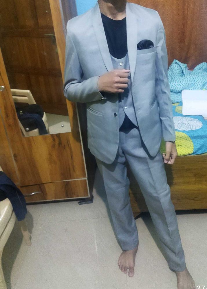 Grey Formal Suit - Men&#39;s Fashion