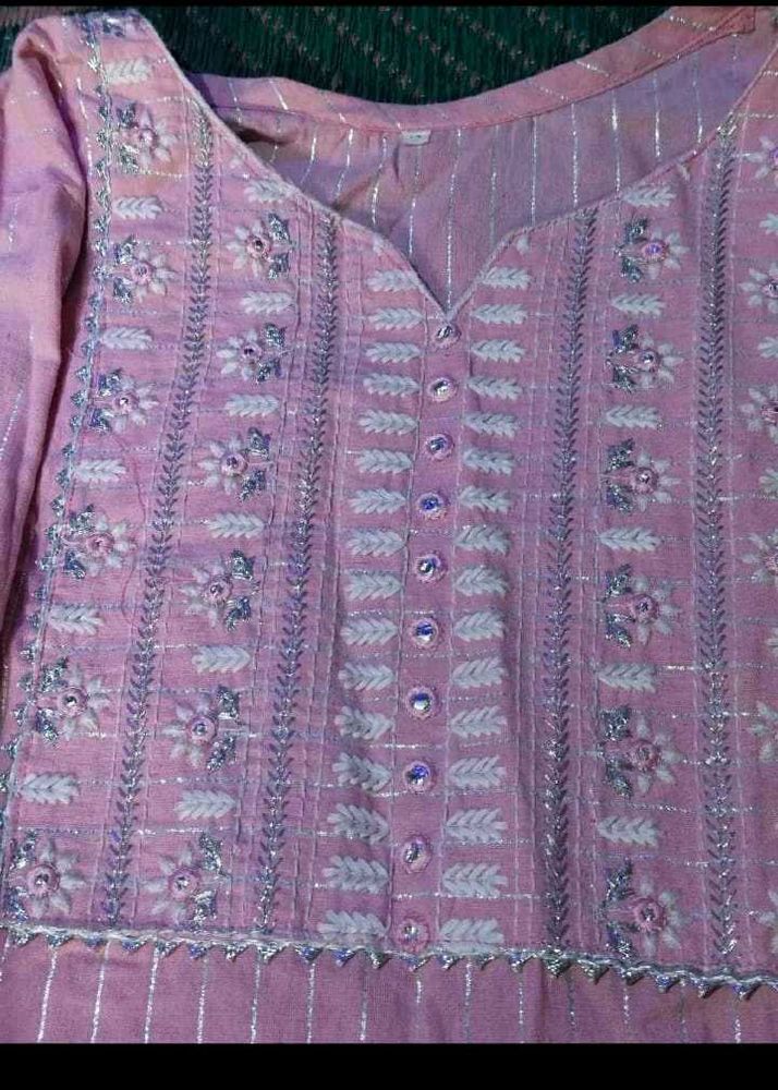 Khadi Cotton Kurti Pant Set