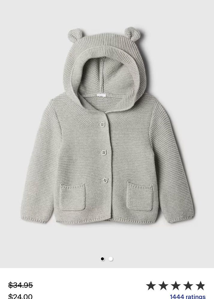 GAP Kids Bear Hoodie Cardigan
