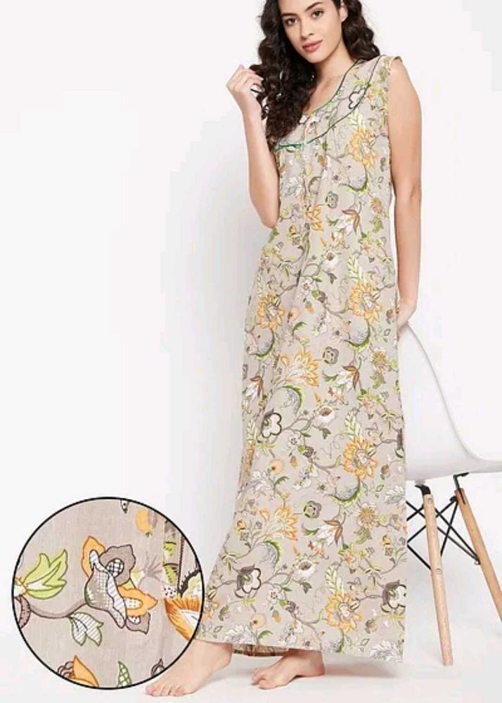 New Sleevless Cotton Nighty/Maxi