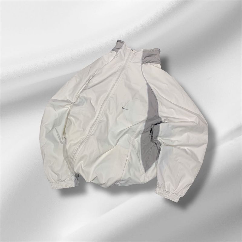 Nike White Windbreaker Jacket