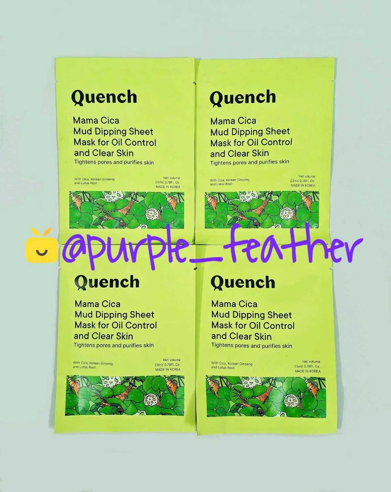(Pack of 4) Quench Botanics Mud Sheet Masks