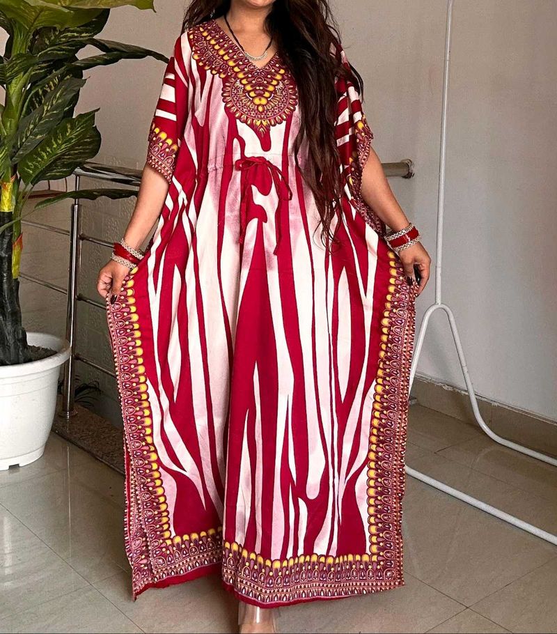 Classy Look Red Kaftan