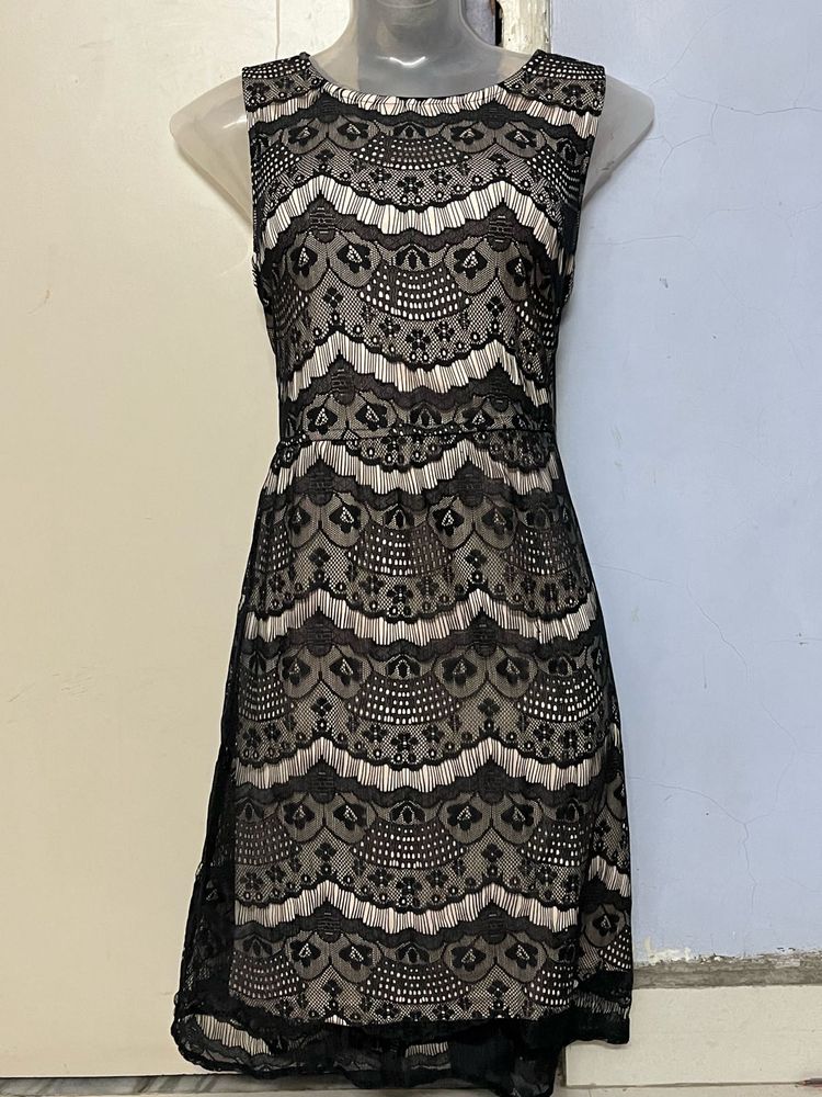 Pintrest Honey Branded Lace Mini Dress